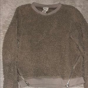 Tan fuzzy sweater
